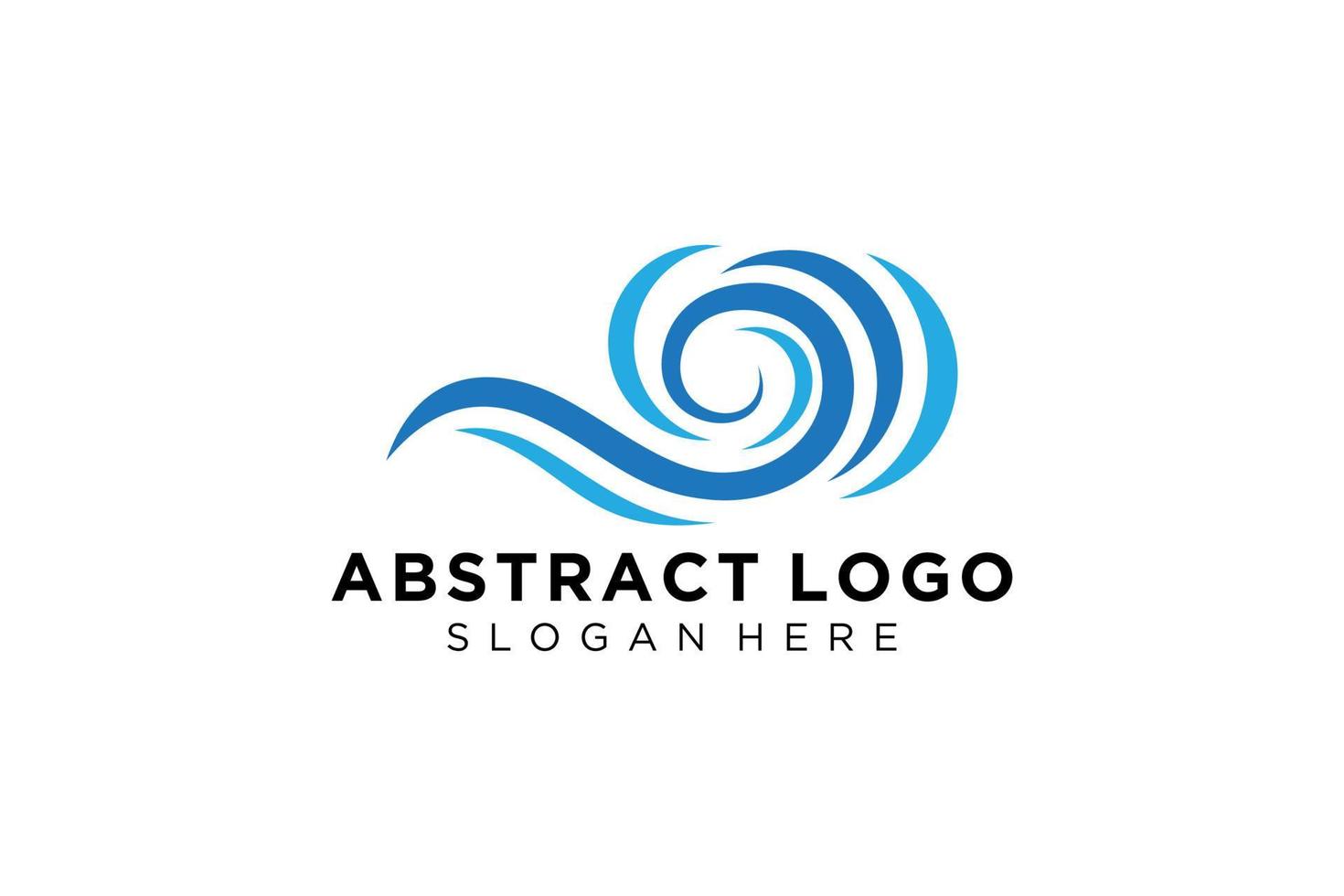 Abstract water wave splash logo symbol and icon design. vector