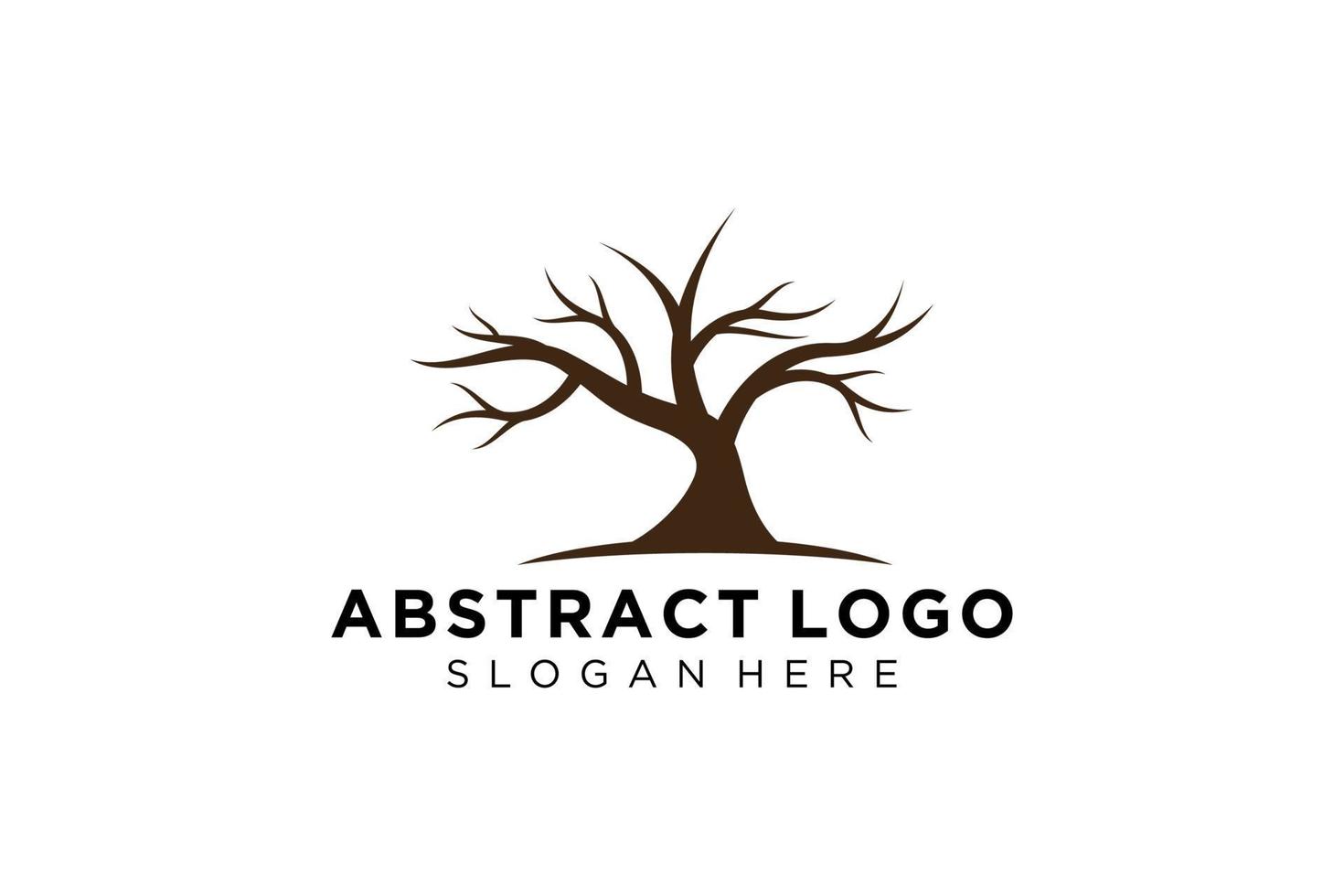 Green tree logo design natural and abstract leaf. vector