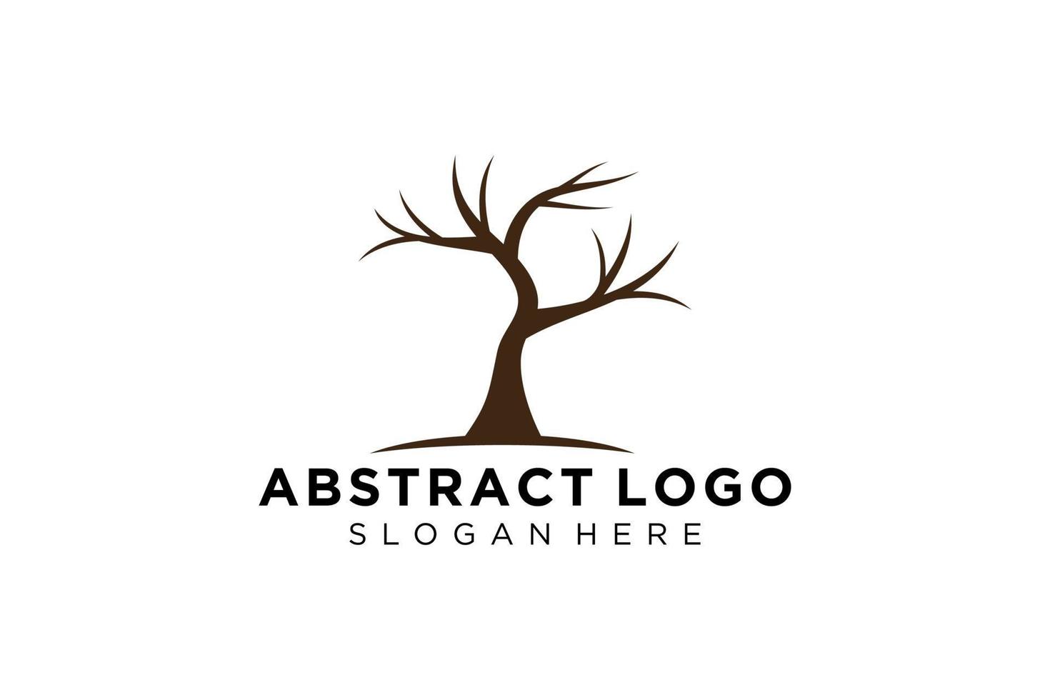 diseño de logotipo de árbol verde hoja natural y abstracta. vector