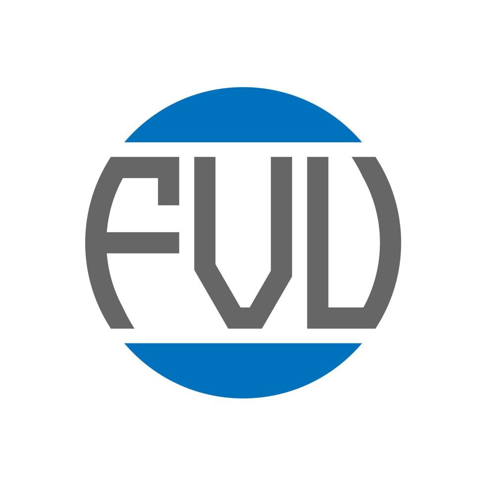 diseño de logotipo de letra fvv sobre fondo blanco. concepto de logotipo de círculo de iniciales creativas fvv. diseño de letras fvv. vector