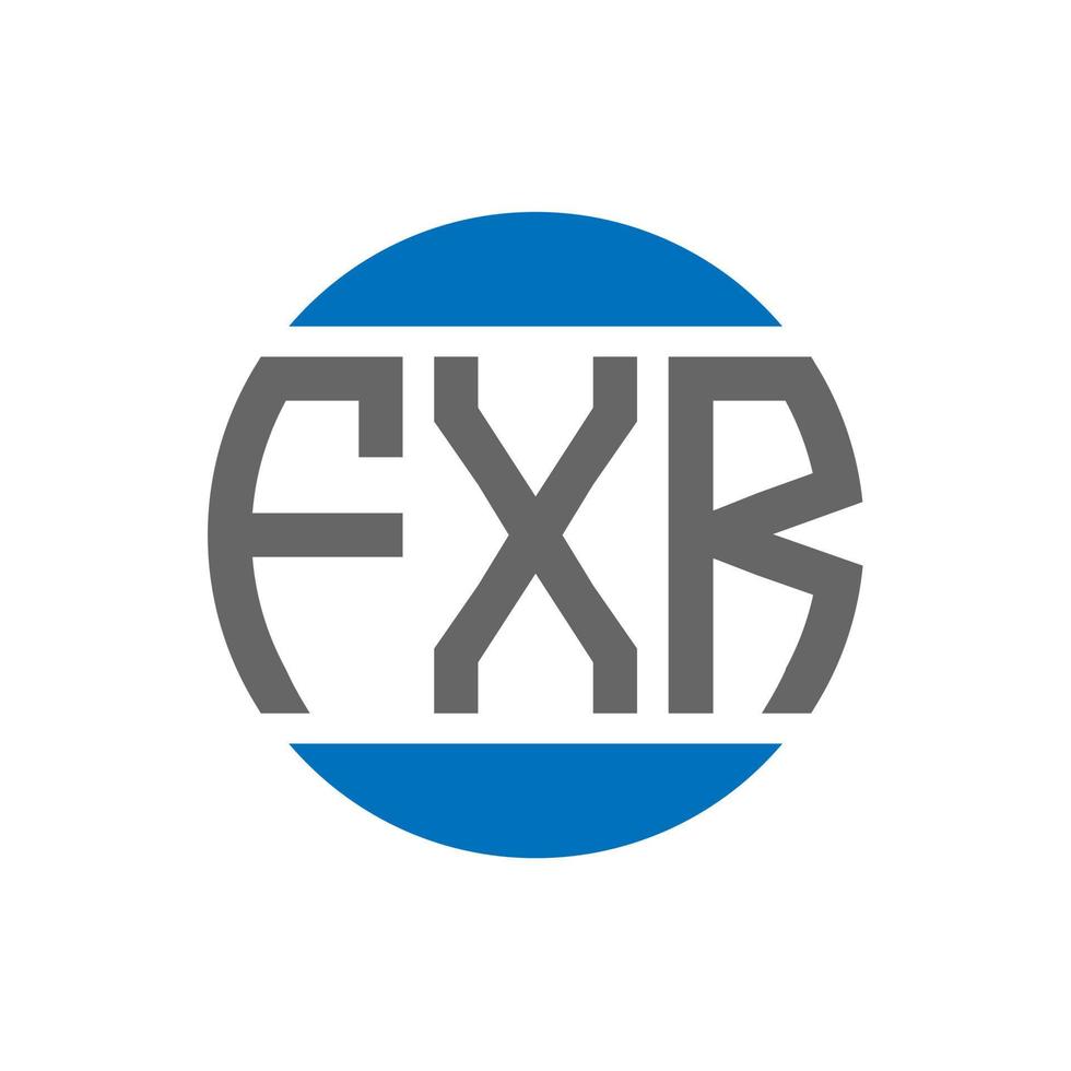 FXR letter logo design on white background. FXR creative initials circle logo concept. FXR letter design. vector