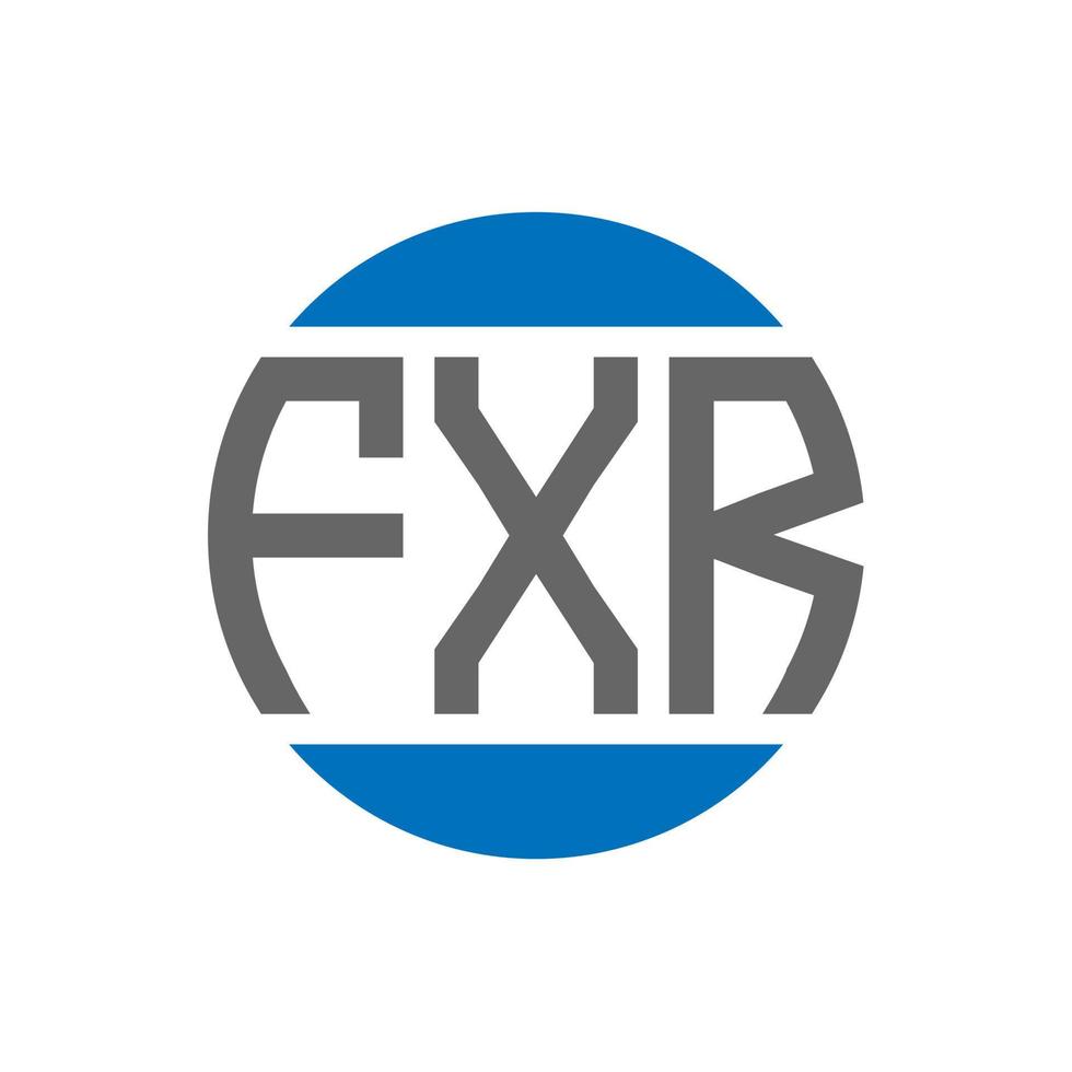 FXR letter logo design on white background. FXR creative initials