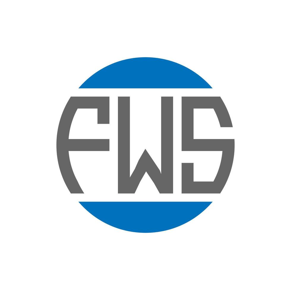 FWS letter logo design on white background. FWS creative initials circle logo concept. FWS letter design. vector