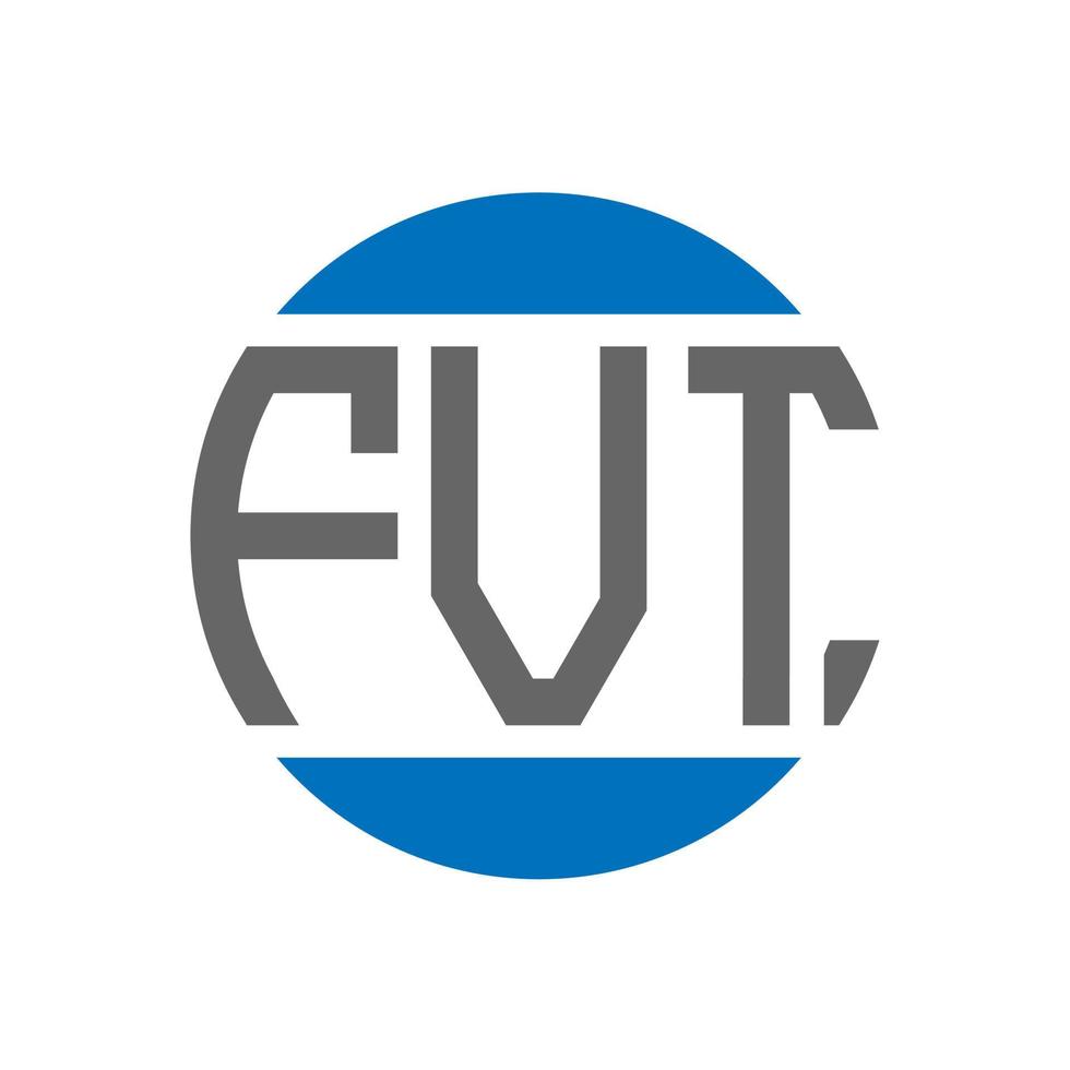 diseño de logotipo de letra fvt sobre fondo blanco. concepto de logotipo de círculo de iniciales creativas fvt. diseño de letras fvt. vector