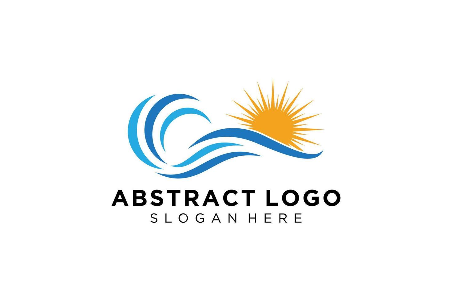 Abstract water wave splash logo symbol and icon design. vector