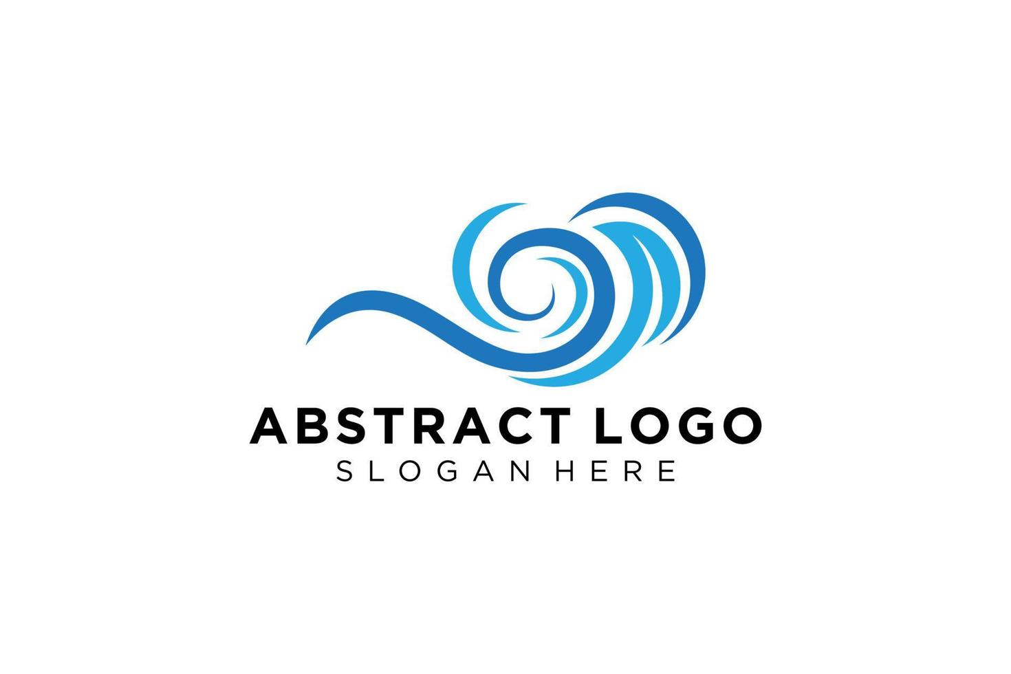 Abstract water wave splash logo symbol and icon design. vector