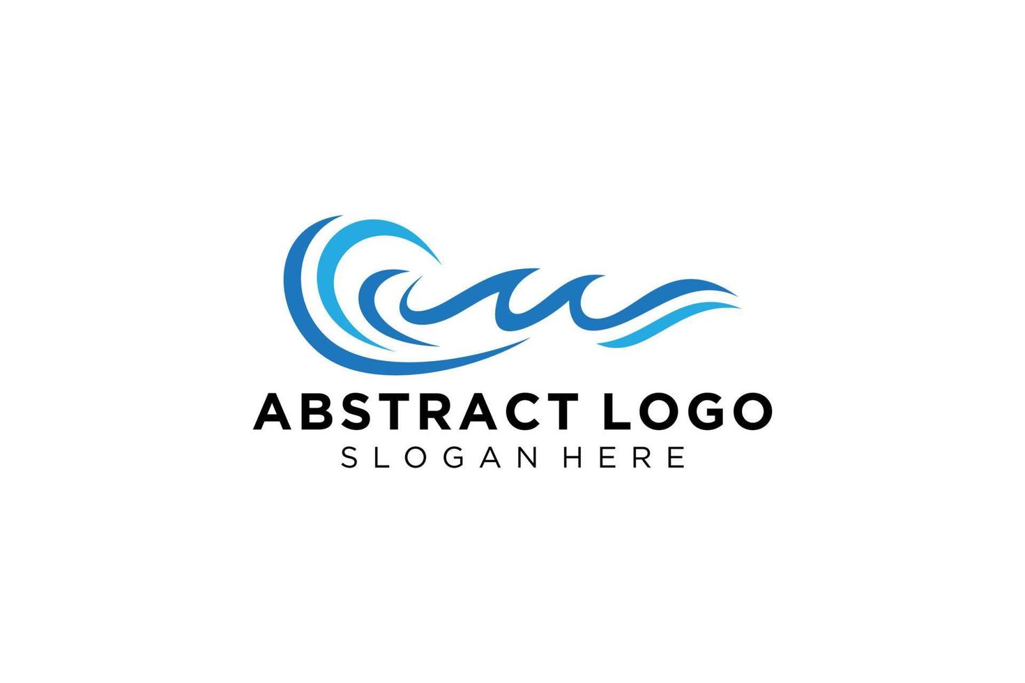 Abstract water wave splash logo symbol and icon design. vector