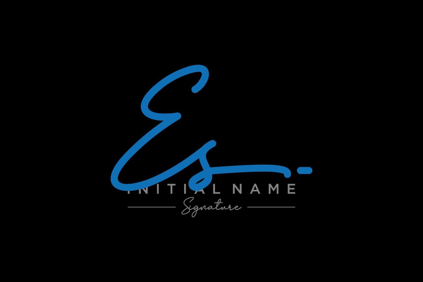 Initial ES signature logo template vector. Hand drawn Calligraphy lettering Vector illustration.