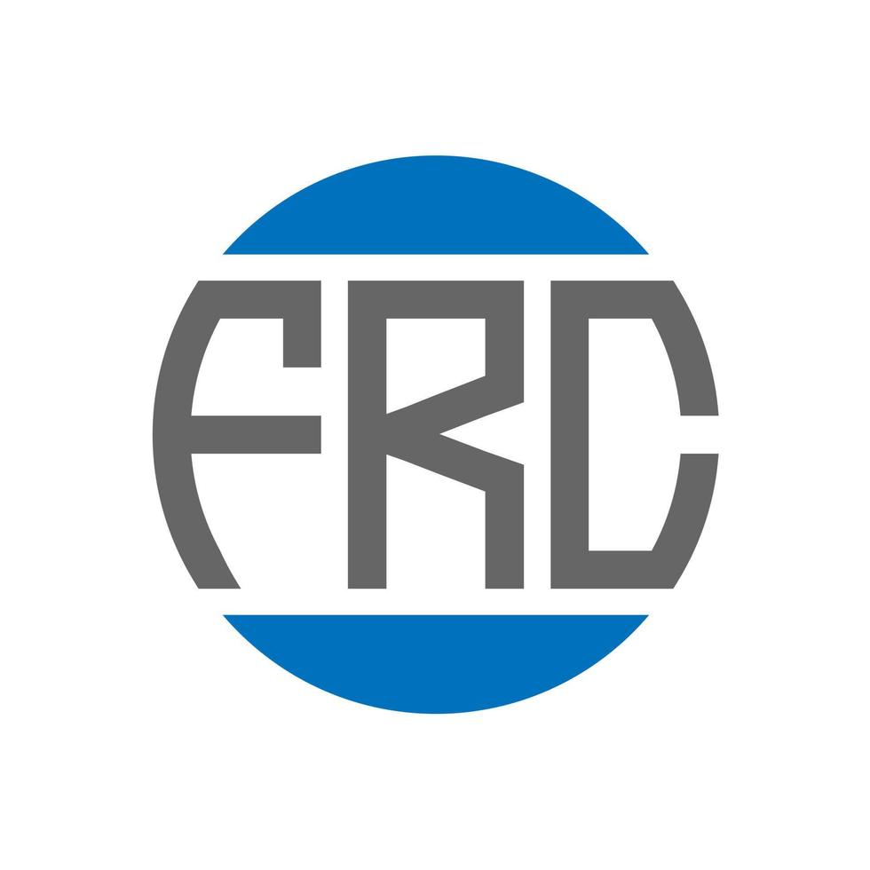 diseño de logotipo de letra frc sobre fondo blanco. concepto de logotipo de círculo de iniciales creativas de frc. diseño de letras frc. vector