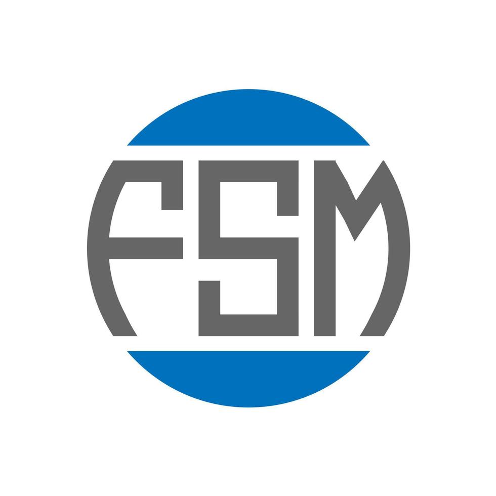 diseño de logotipo de letra fsm sobre fondo blanco. concepto de ...