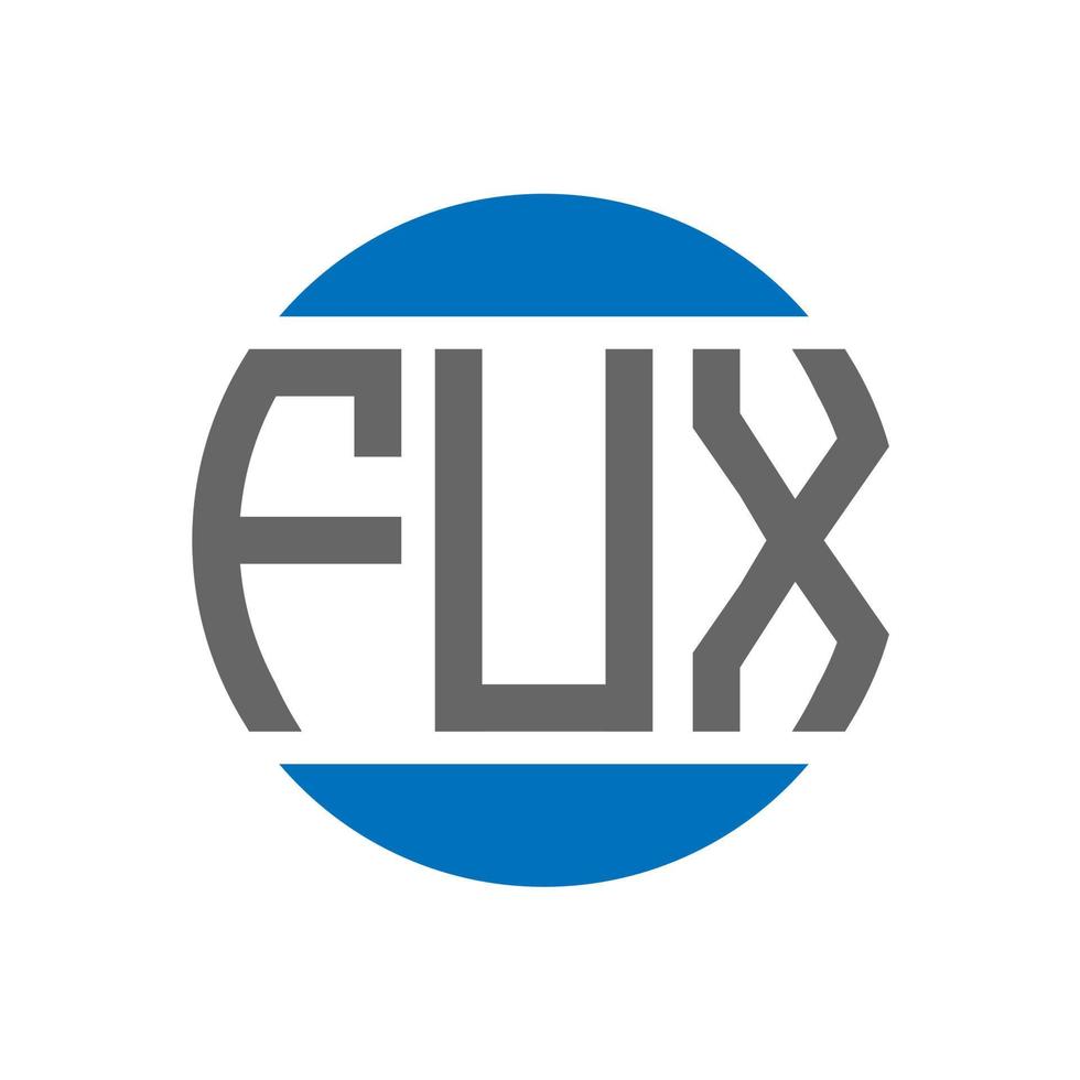 FUX letter logo design on white background. FUX creative initials circle logo concept. FUX letter design. vector