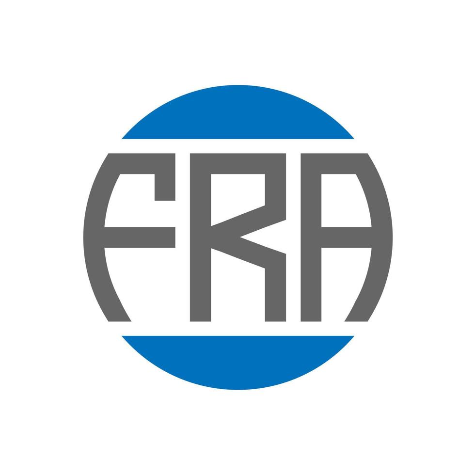FRA letter logo design on white background. FRA creative initials circle logo concept. FRA letter design. vector