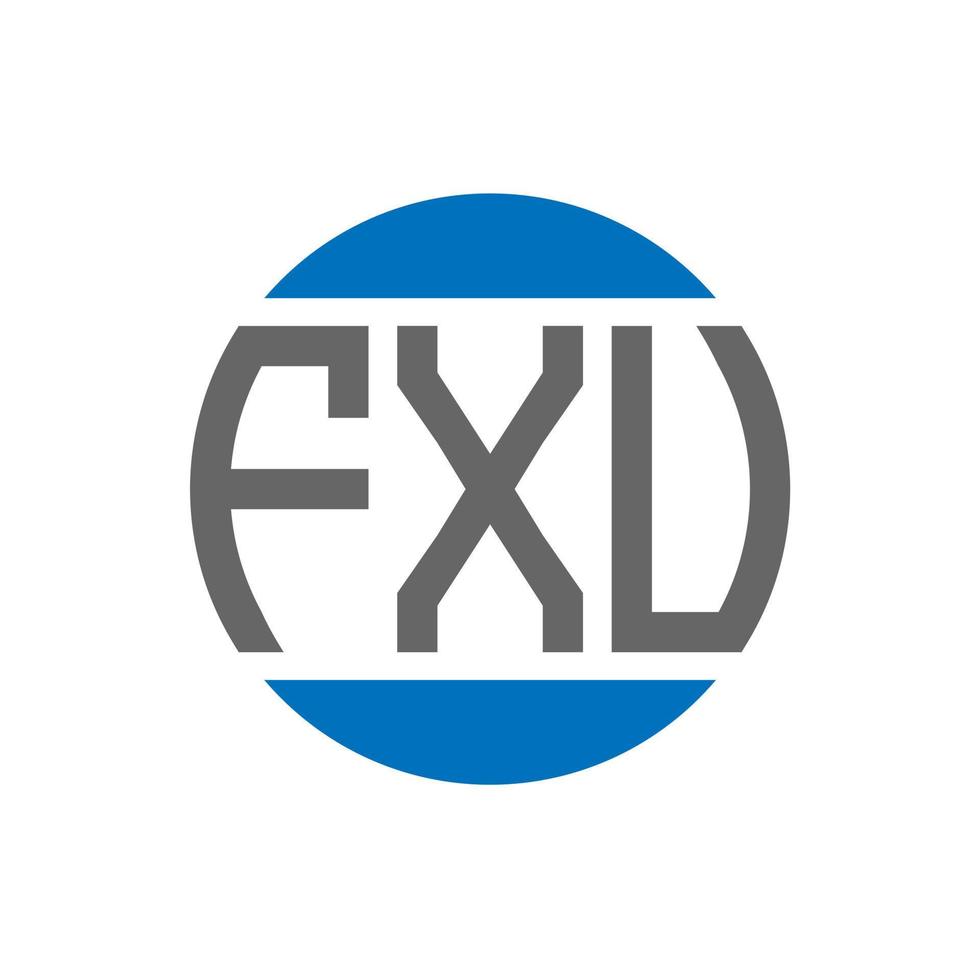 diseño del logotipo de la letra fxv sobre fondo blanco. concepto de logotipo de círculo de iniciales creativas fxv. diseño de letras fxv. vector