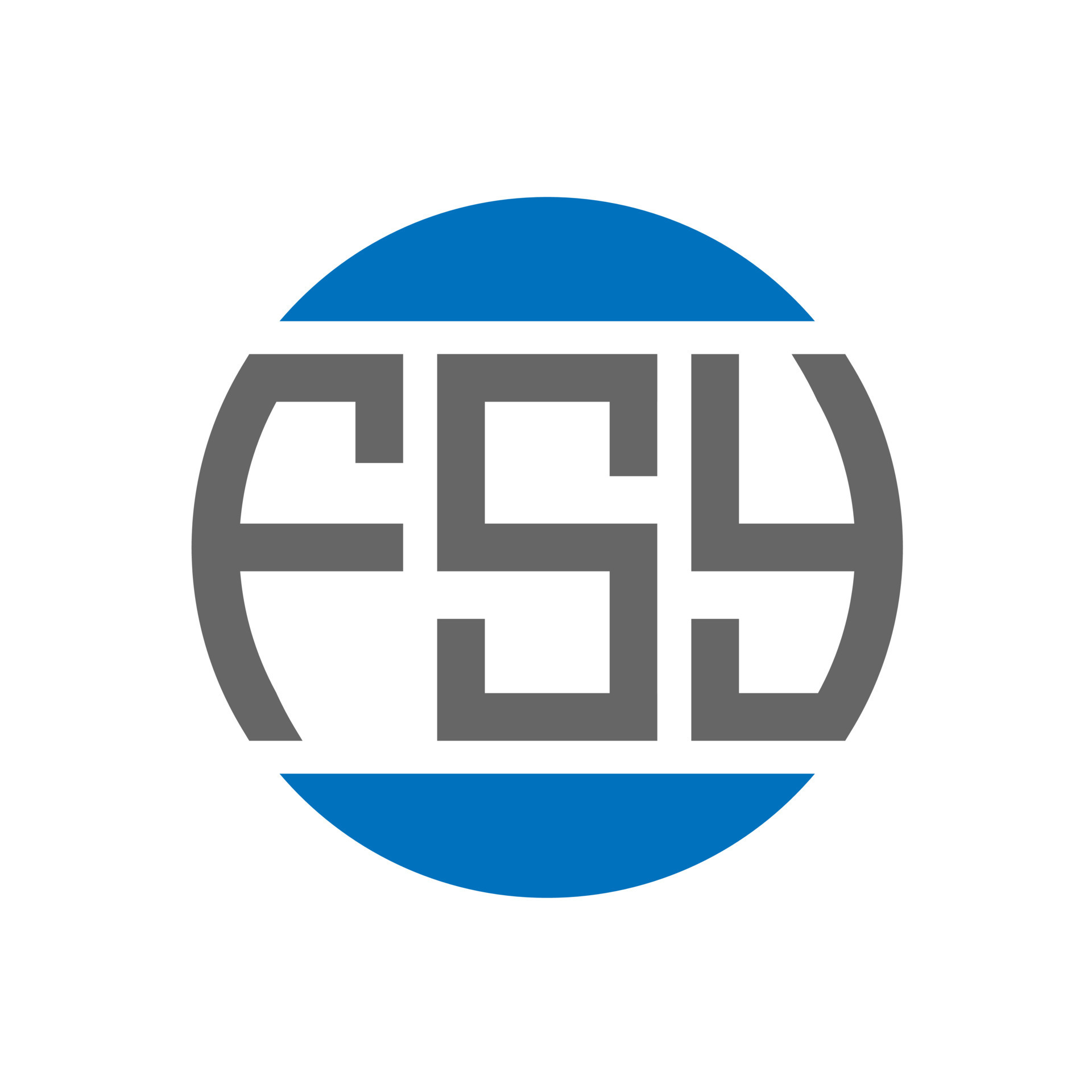FSY letter logo design on white background. FSY creative initials