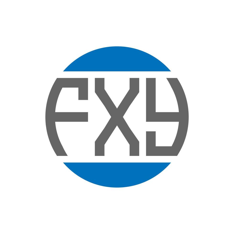 diseño de logotipo de letra fxy sobre fondo blanco. concepto de logotipo de círculo de iniciales creativas fxy. diseño de letras fxy. vector