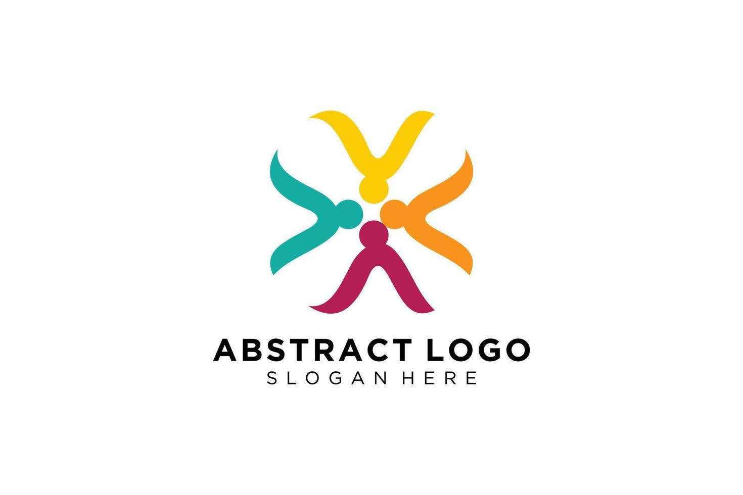 Vector abstract people and family logo collection,people icons, health logo template, care symbol.