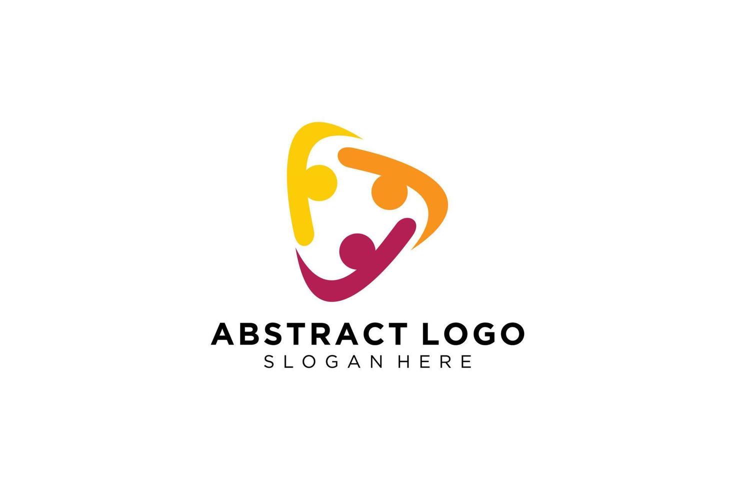 colección de logotipos de personas y familias abstractas vectoriales, iconos de personas, plantilla de logotipo de salud, símbolo de cuidado. vector