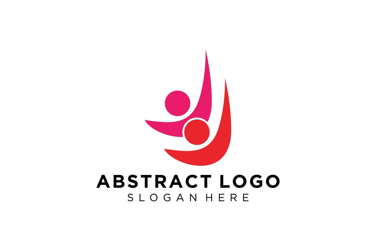 colección de logotipos de personas y familias abstractas vectoriales, iconos de personas, plantilla de logotipo de salud, símbolo de cuidado. vector