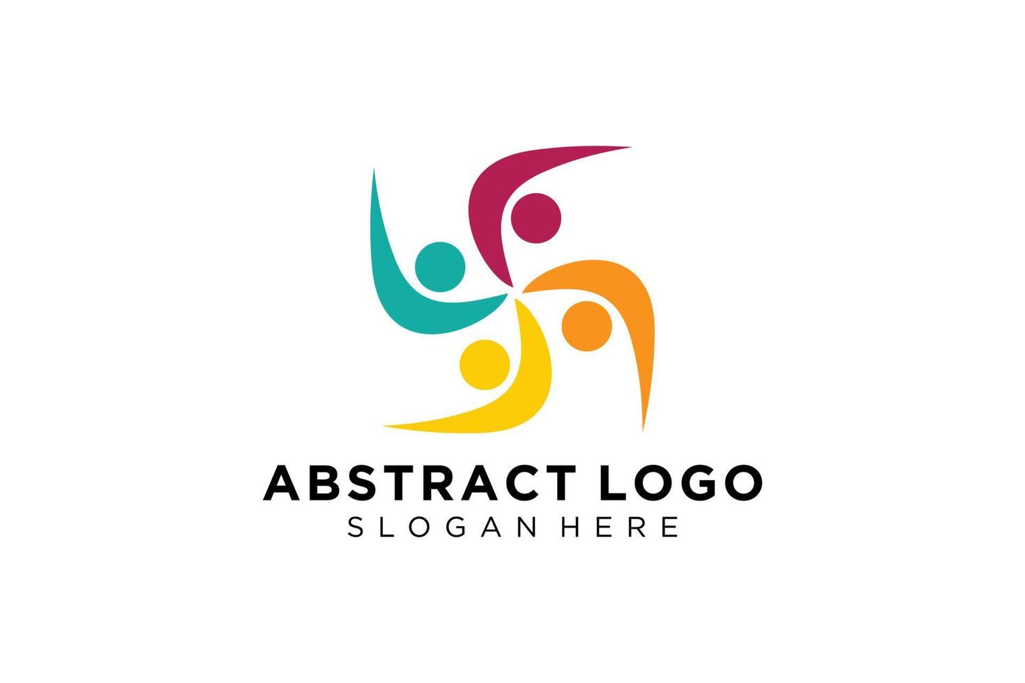 Vector abstract people and family logo collection,people icons, health logo template, care symbol.