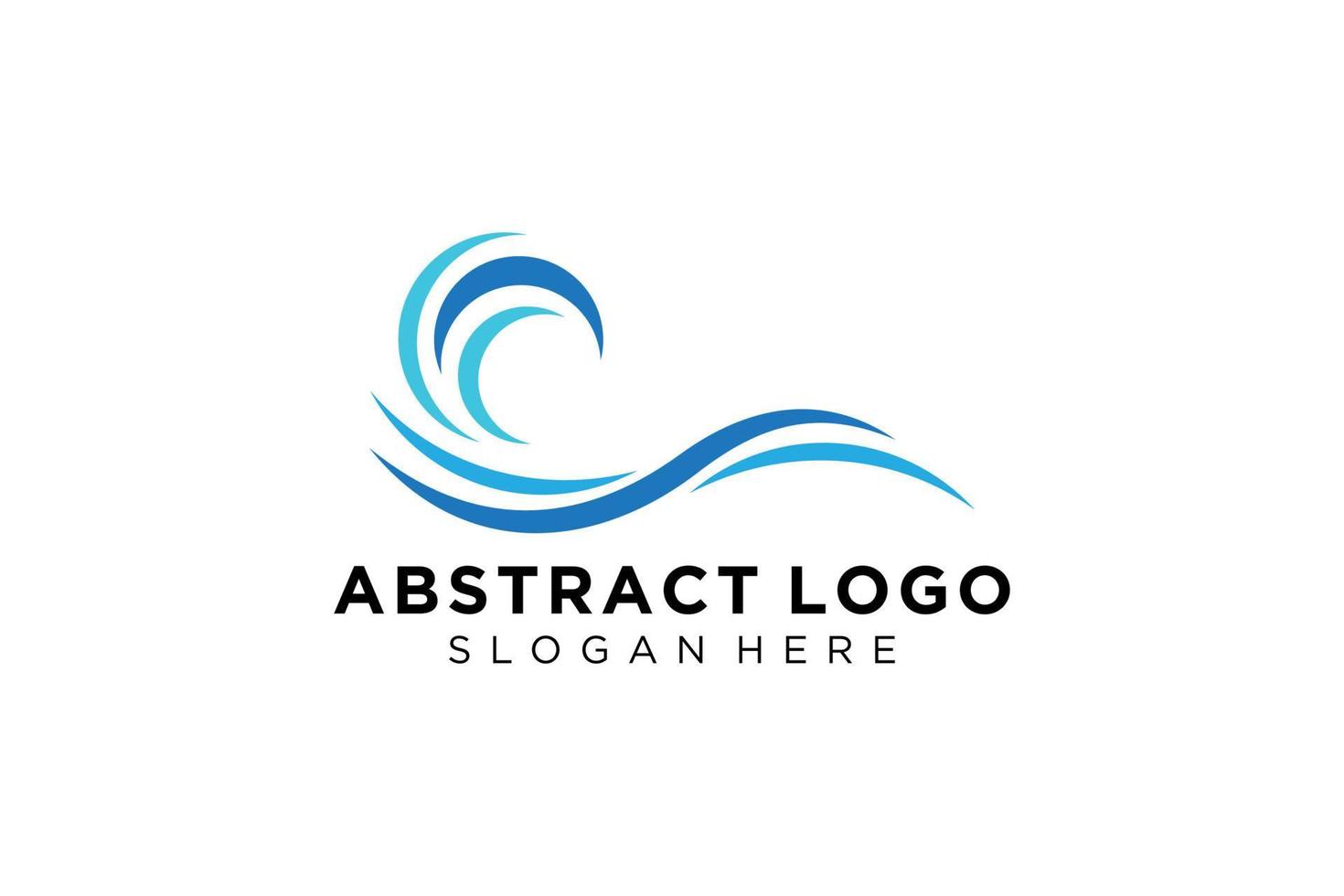 Abstract water wave splash logo symbol and icon design. vector