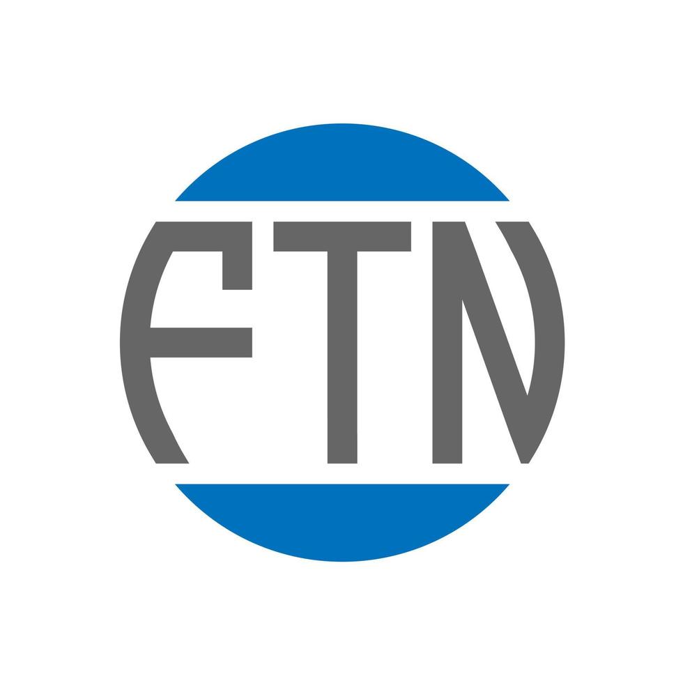 FTN letter logo design on white background. FTN creative initials circle logo concept. FTN letter design. vector
