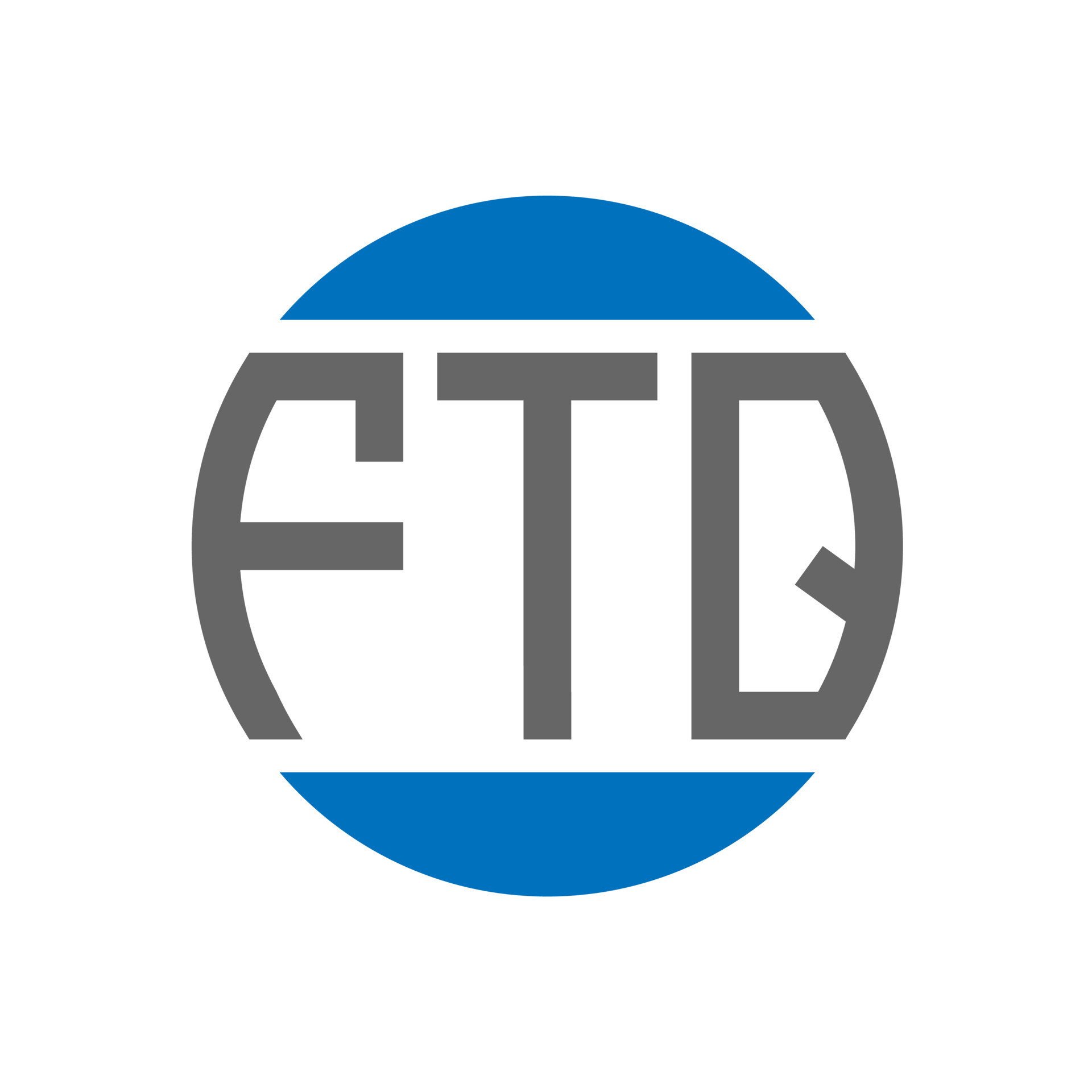 FTQ letter logo design on white background. FTQ creative initials