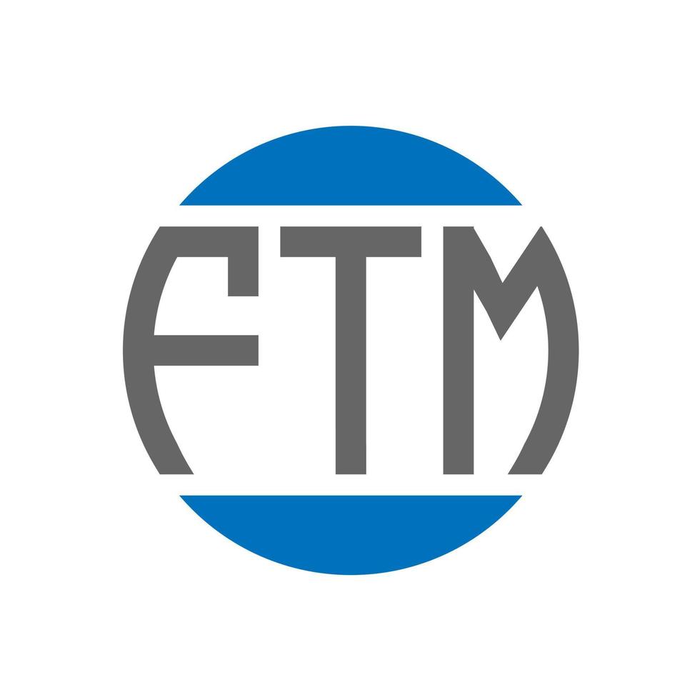 FTM letter logo design on white background. FTM creative initials