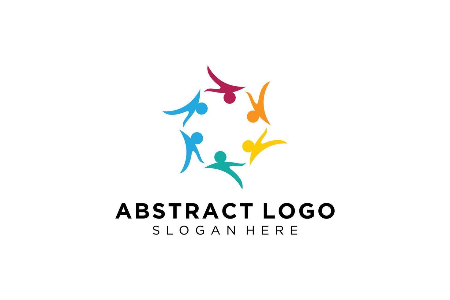 Vector abstract people and family logo collection,people icons, health logo template, care symbol.