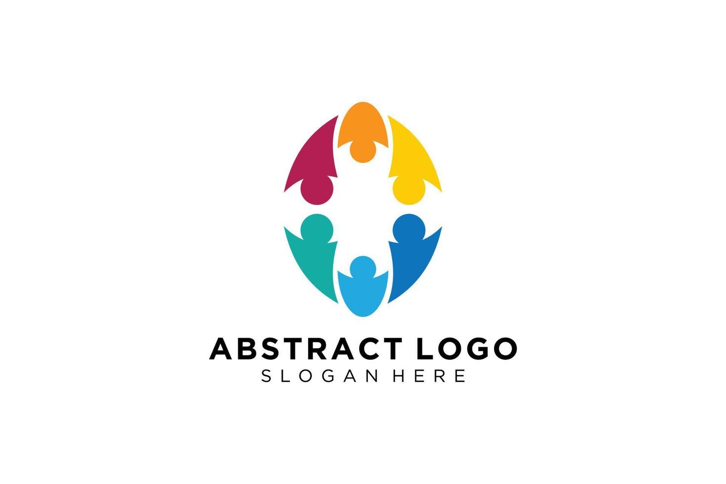 Vector abstract people and family logo collection,people icons, health logo template, care symbol.