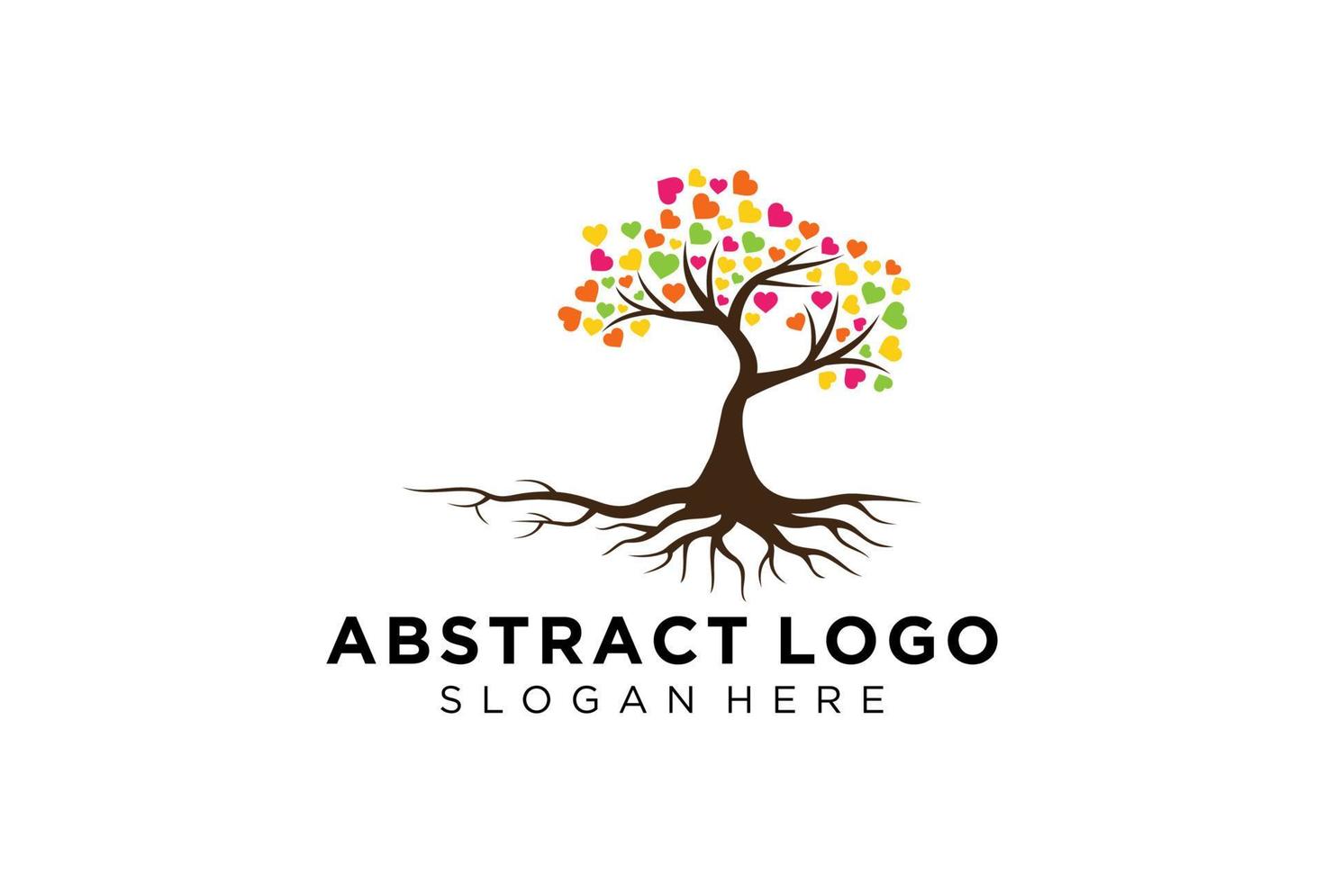 diseño de logotipo de árbol verde hoja natural y abstracta. vector