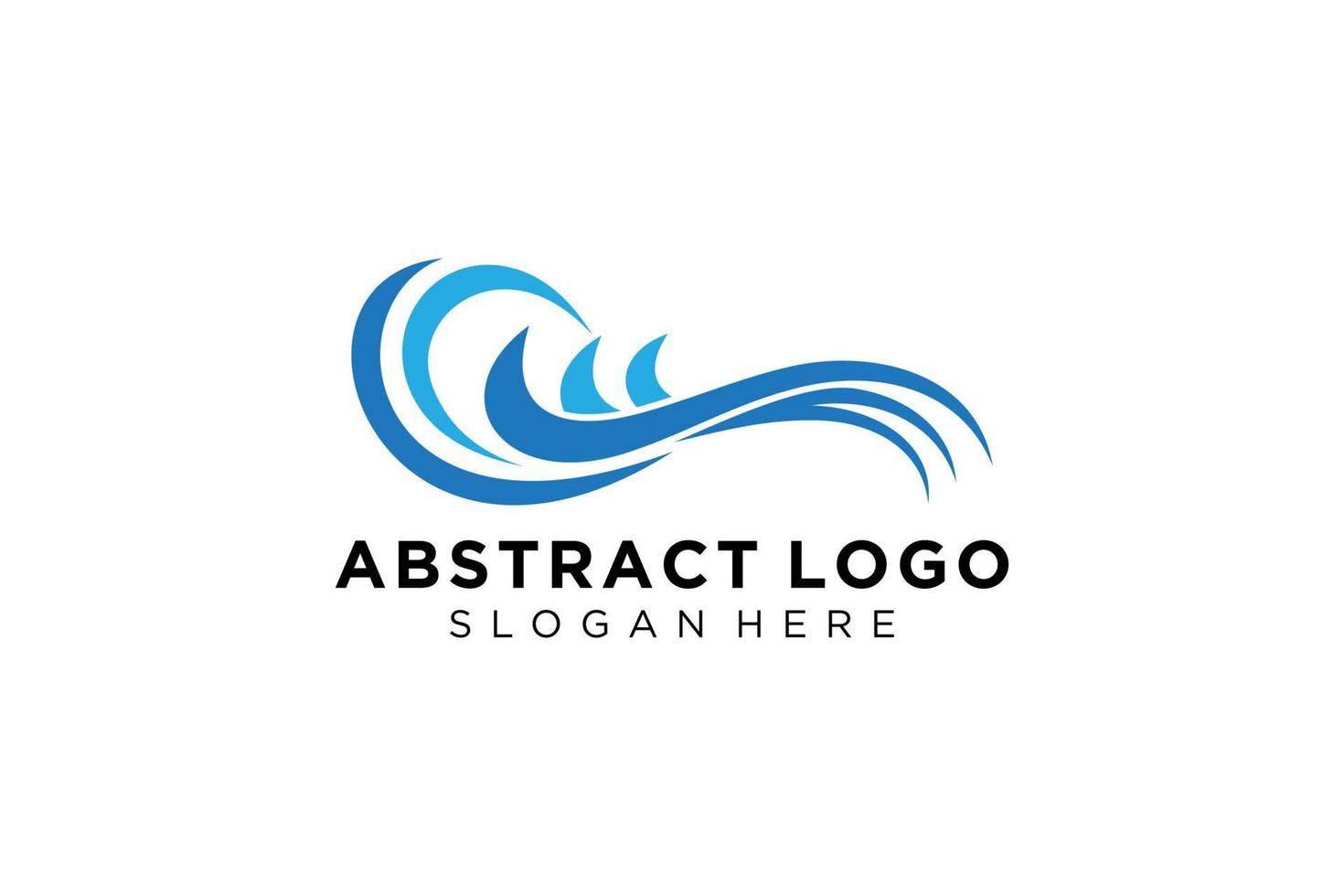 Abstract water wave splash logo symbol and icon design. vector
