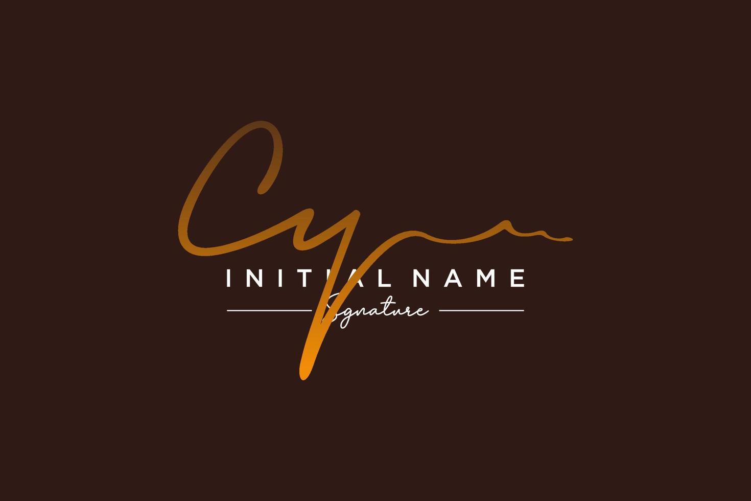 Initial CY signature logo template vector. Hand drawn Calligraphy lettering Vector illustration.