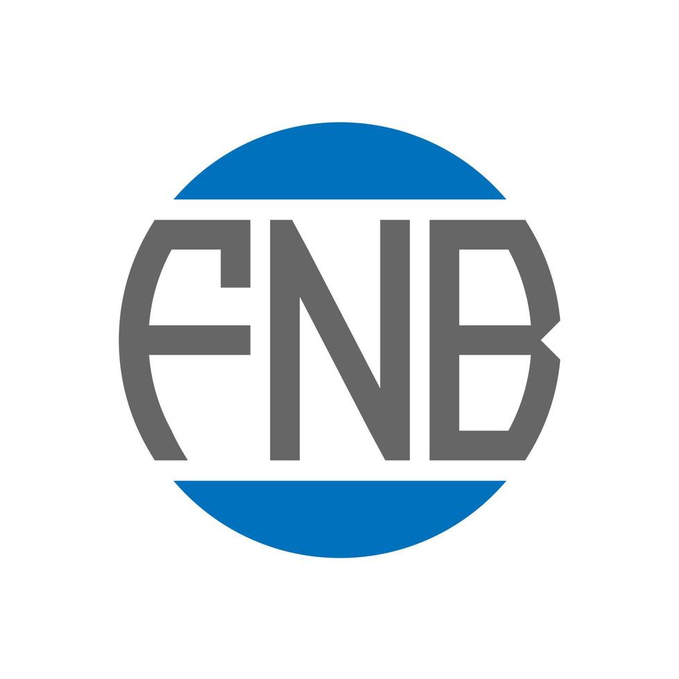 FNB letter logo design on white background. FNB creative initials