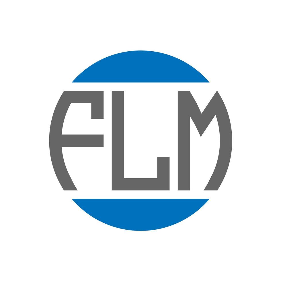 diseño de logotipo de letra de película sobre fondo blanco. concepto de logotipo de círculo de iniciales creativas de flm. diseño de letras de cine. vector