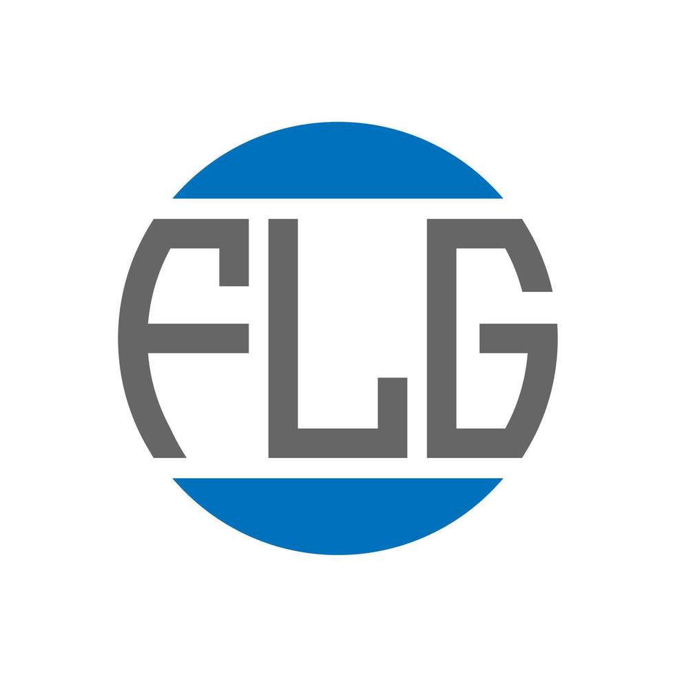 diseño de logotipo de letra flg sobre fondo blanco. concepto de logotipo de círculo de iniciales creativas flg. diseño de letras flg. vector