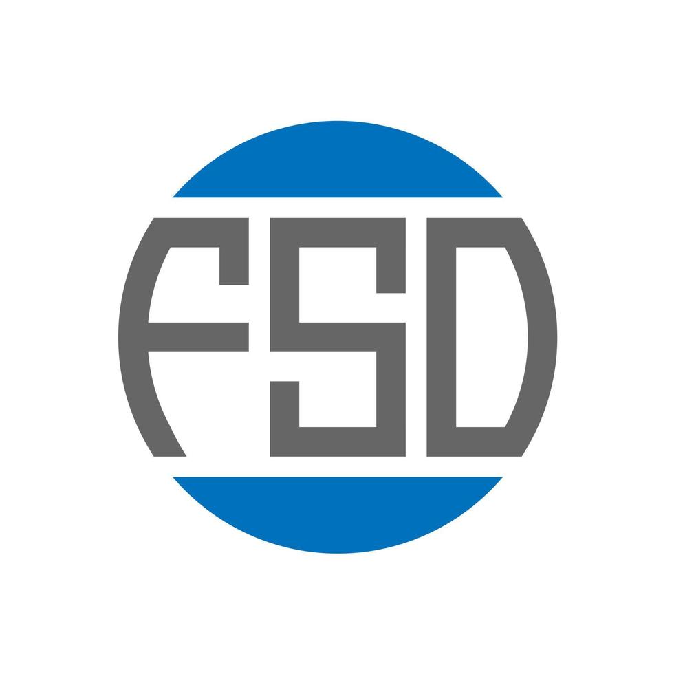 FSO letter logo design on white background. FSO creative initials circle logo concept. FSO letter design. vector