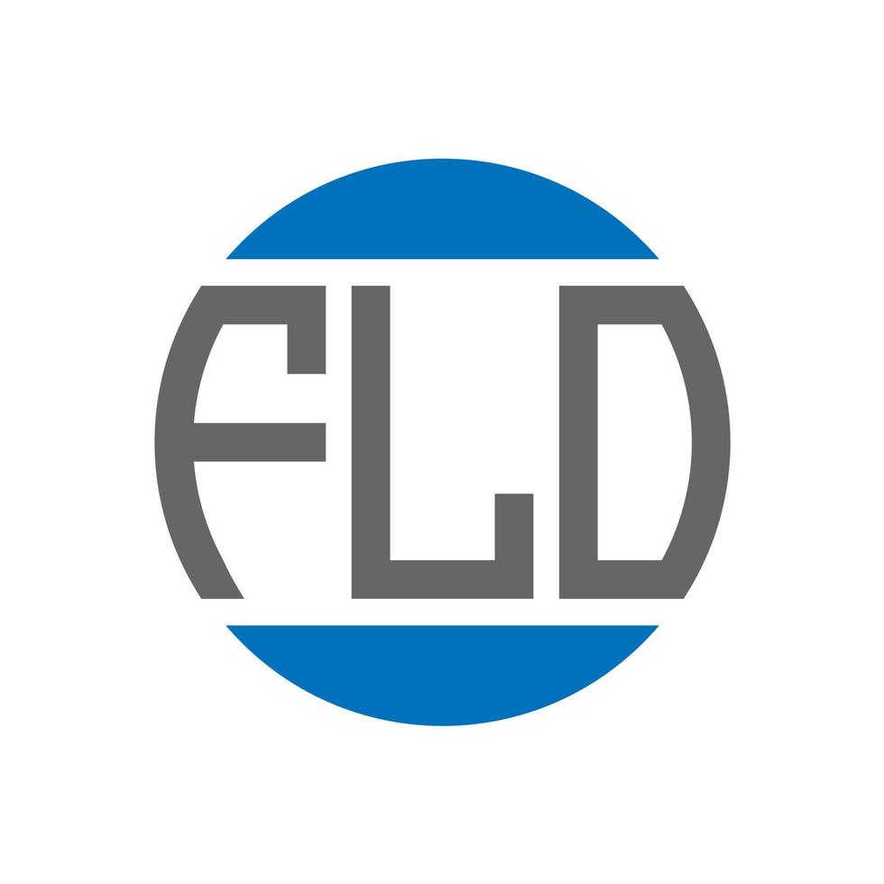 FLO letter logo design on white background. FLO creative initials circle logo concept. FLO letter design. vector