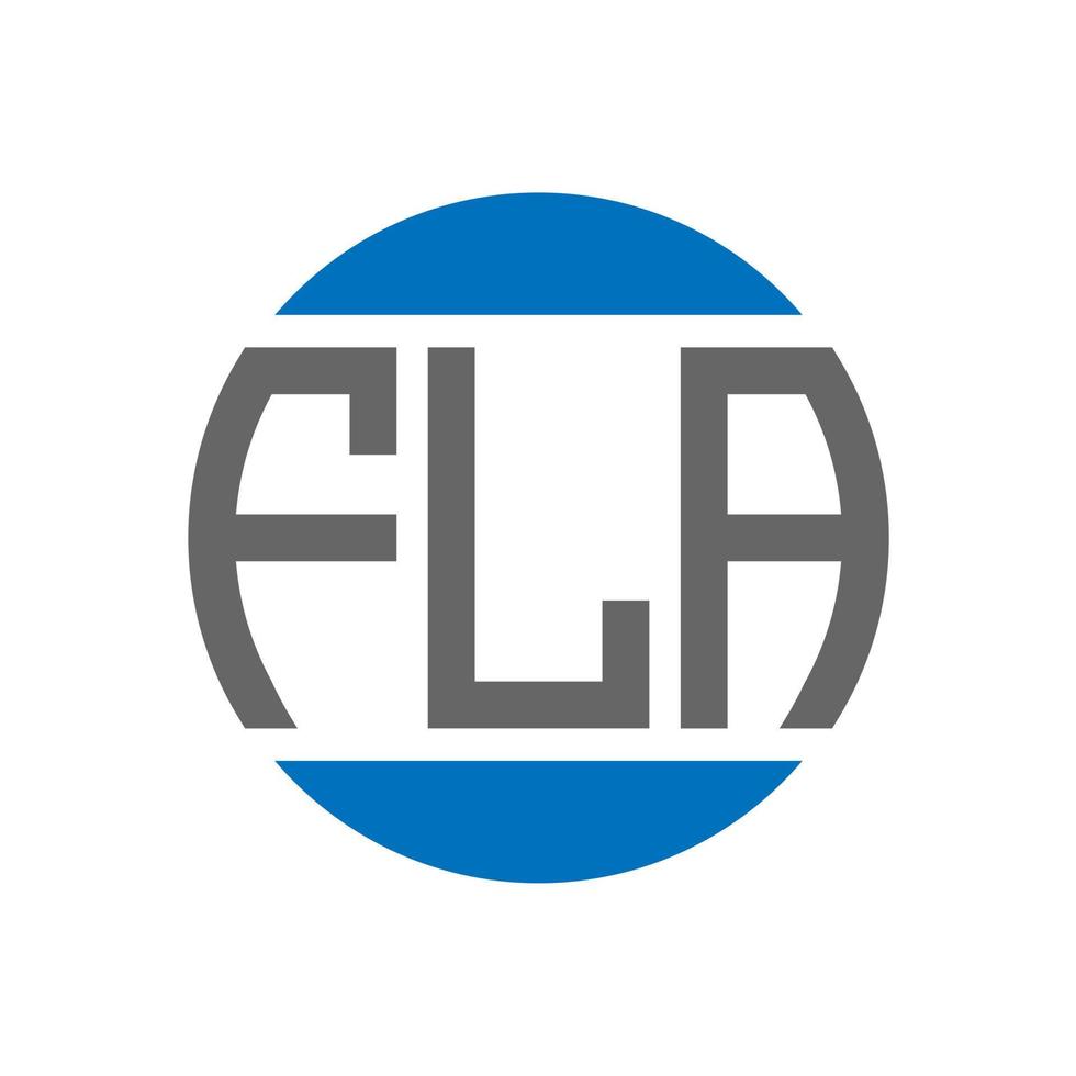FLA letter logo design on white background. FLA creative initials circle logo concept. FLA letter design. vector