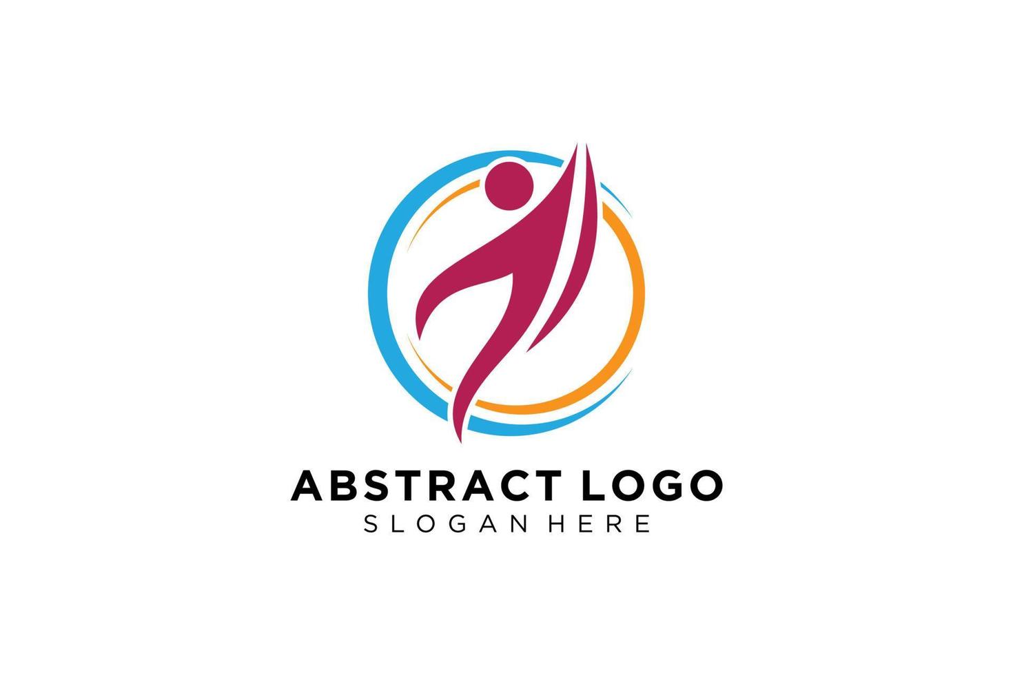 colección de logotipos de personas y familias abstractas vectoriales, iconos de personas, plantilla de logotipo de salud, símbolo de cuidado. vector