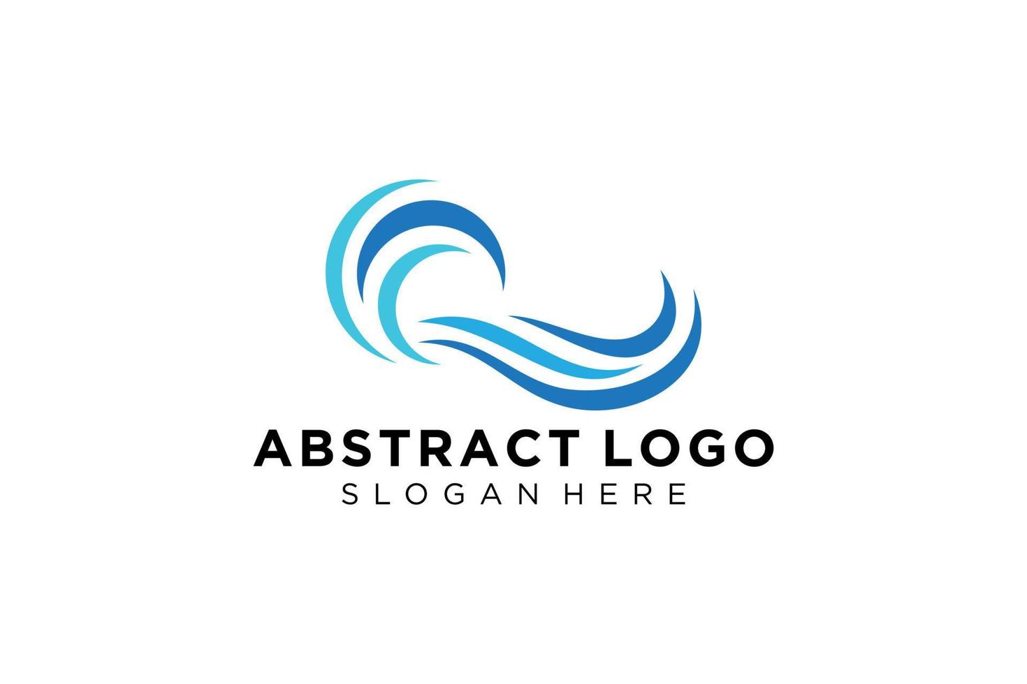 Abstract water wave splash logo symbol and icon design. vector