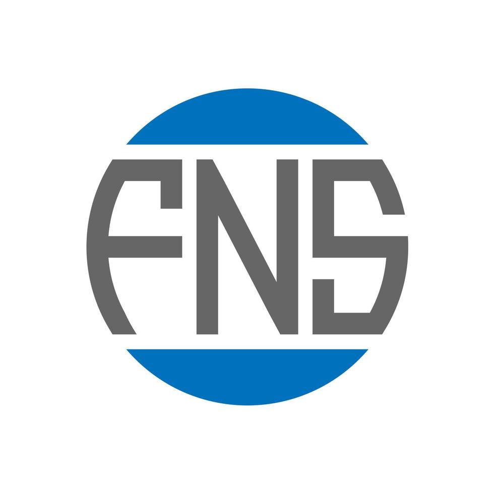 FNS letter logo design on white background. FNS creative initials circle logo concept. FNS letter design. vector