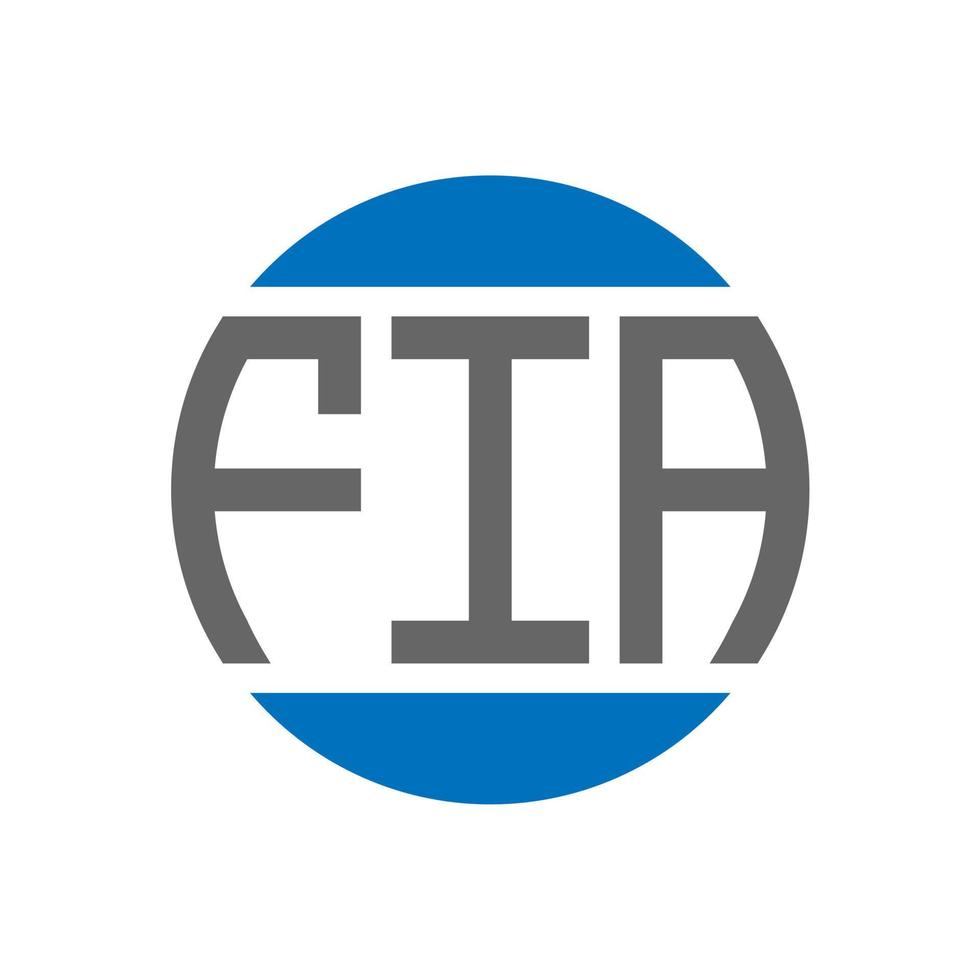 FIA letter logo design on white background. FIA creative initials circle logo concept. FIA letter design. vector
