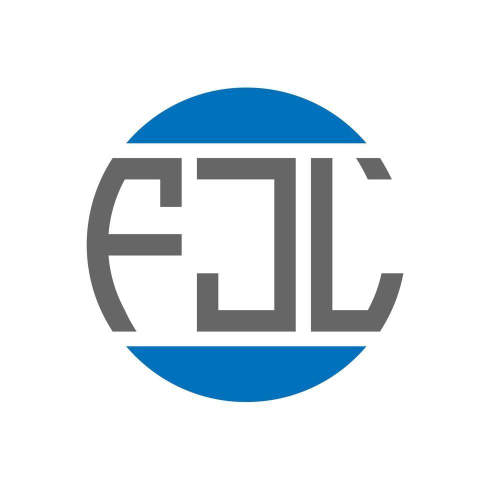 diseño de logotipo de letra fjl sobre fondo blanco. concepto de logotipo de círculo de iniciales creativas fjl. diseño de letras fjl. vector