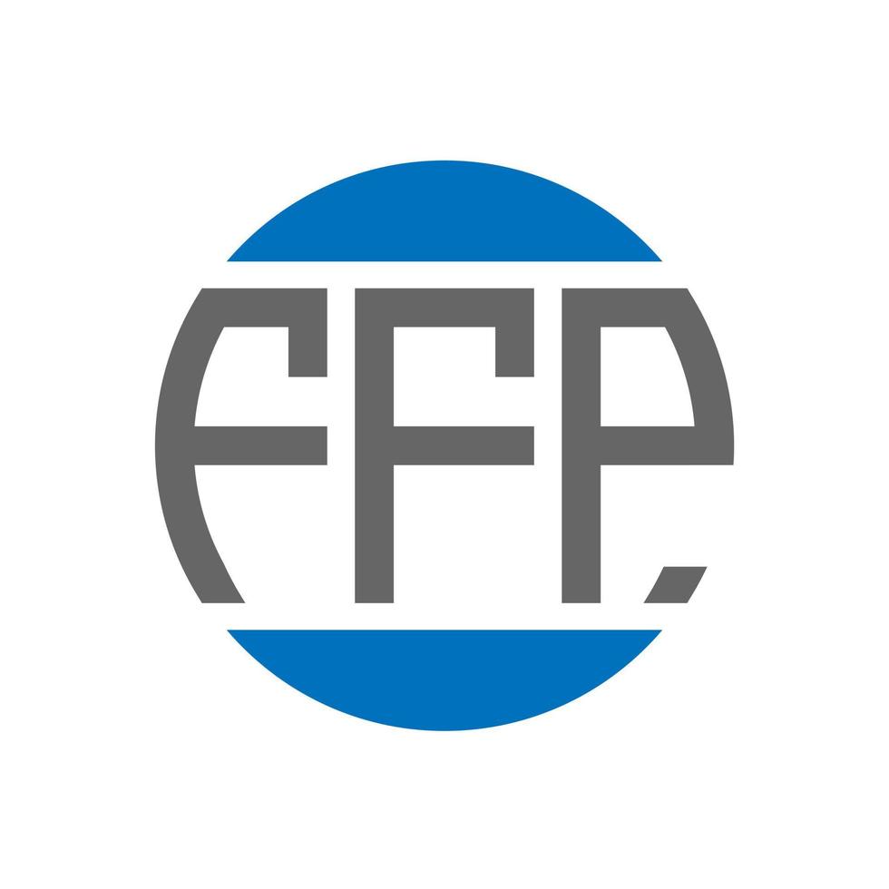 diseño de logotipo de letra ffp sobre fondo blanco. Concepto de logotipo de círculo de iniciales creativas de ffp. diseño de carta ffp. vector