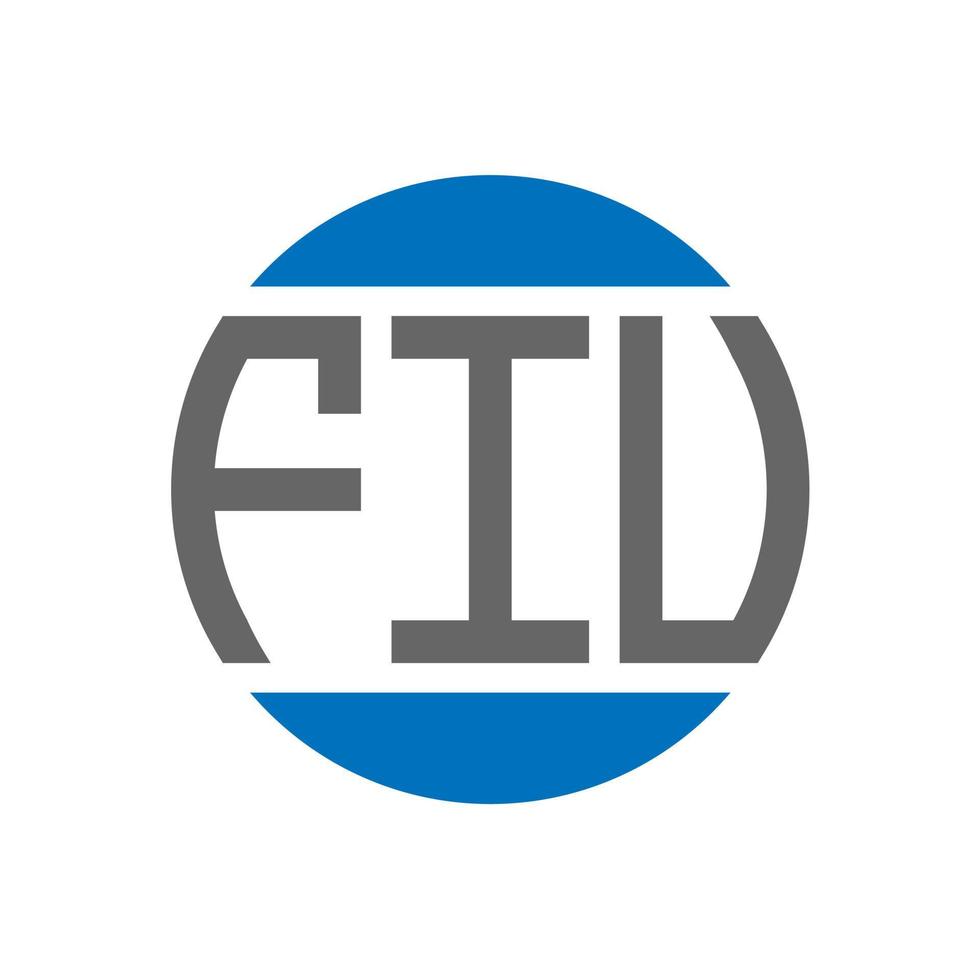FIU letter logo design on white background. FIU creative initials circle logo concept. FIU letter design. vector