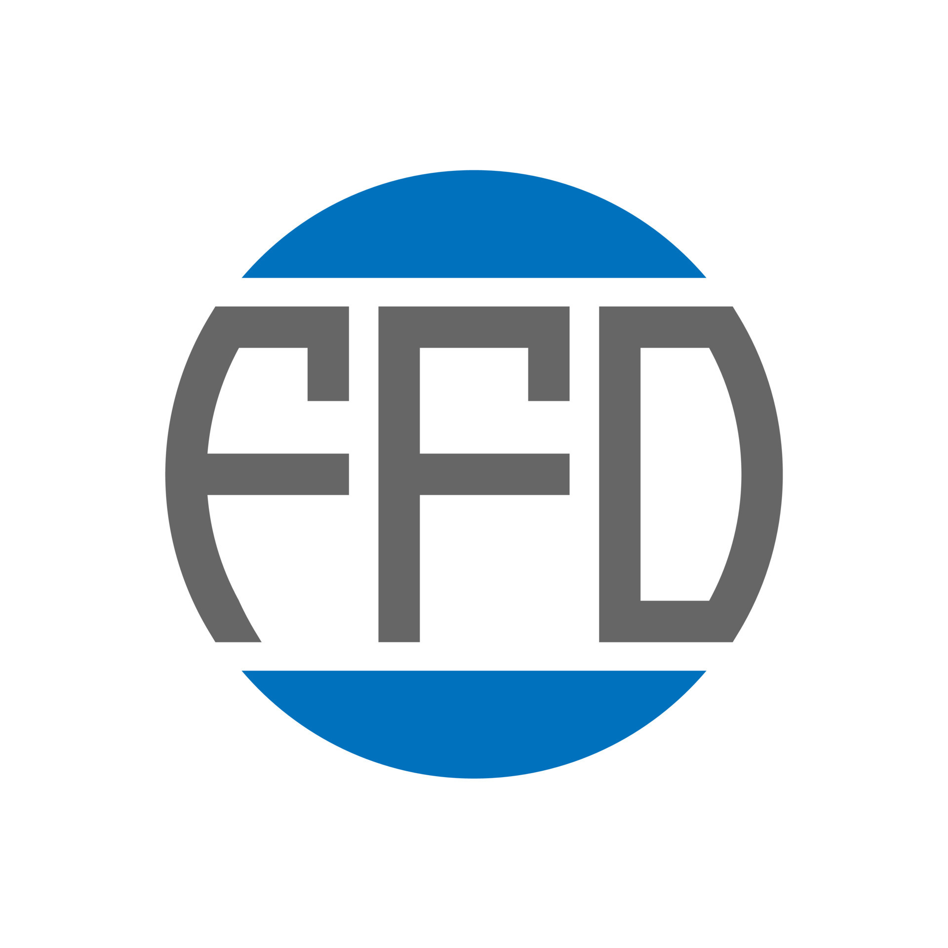 FFO letter logo design on white background. FFO creative initials