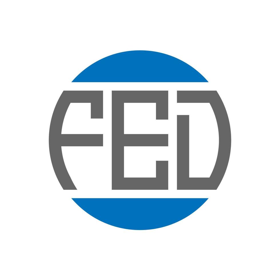 diseño de logotipo de letra alimentada sobre fondo blanco. concepto de logotipo de círculo de iniciales creativas alimentadas. diseño de letras alimentadas. vector