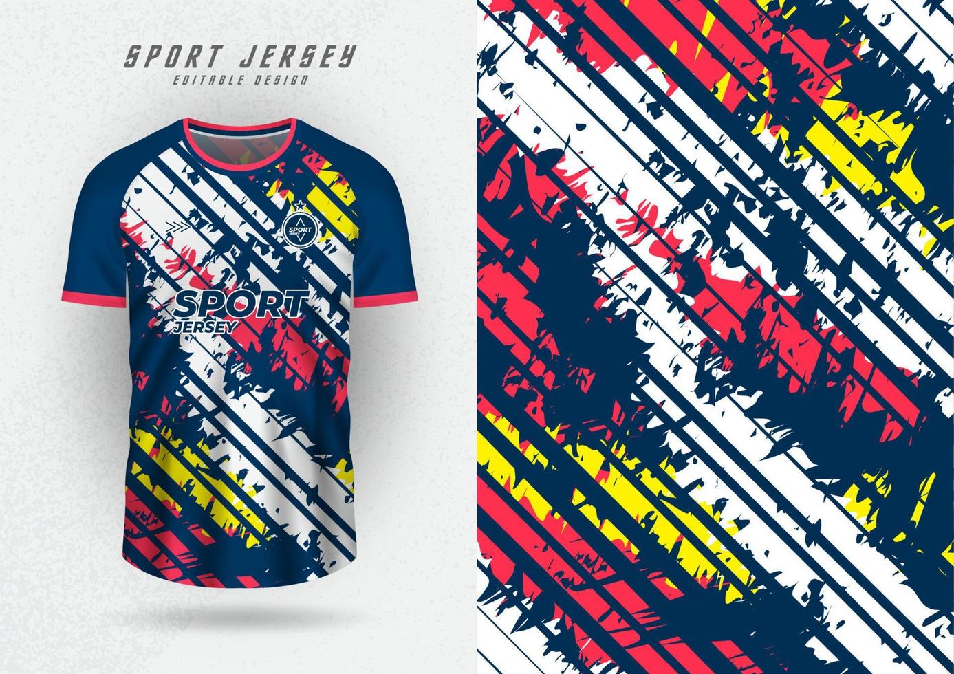 t-shirt design background for team jersey, racing, cycling, soccer, game, stripes, grunge style, colorful department colors vector