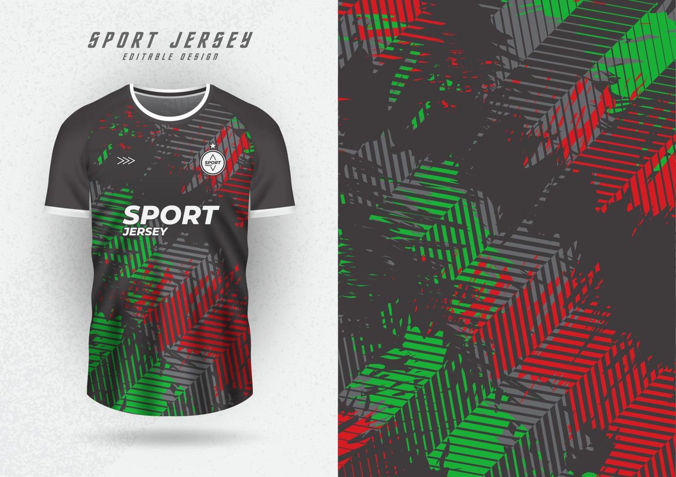 fondo de diseño de camiseta para equipo jersey carreras ciclismo juego de fútbol negro rojo verde camisa a rayas vector