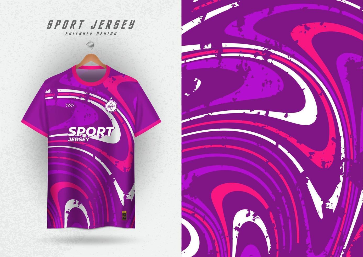 Background Mock up for sport jersey soccer running racing, purple wave pattern vector